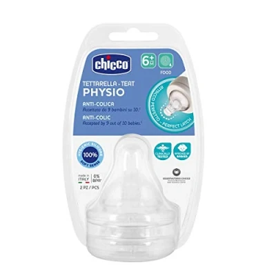 Image of Chicco Physio 2 Teats Meal Flow 6 Months and +
