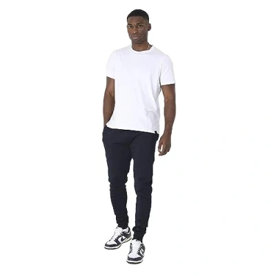 Image of BRAVE SOUL Mens Joggers Regular Fit 100% Polyester Comfortable Casual Sweat Pants for Men UK, Navy, Size XXL