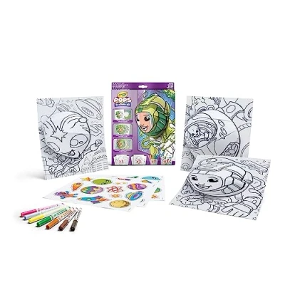 Image of CRAYOLA POPS 04 2806 3D Activity Set for Colouring and Creating Drawings, Creative Activities Gifts Children, Space Theme from 6 Years