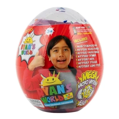 Image of Ryan&#039;s World: The Movie Mega Microverse Egg Featuring Micro Ryan Figures, Exclusive Vehicle, Stickers And More Collectables For Ages 3+