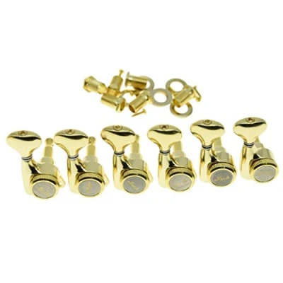 Image of KAISH 18:1 Gear Ratio Guitar Locking Tuners Machine Heads Tuning Keys Pegs for Strat/Tele/LP/SG most Electric or Acoustic Guitars Gold
