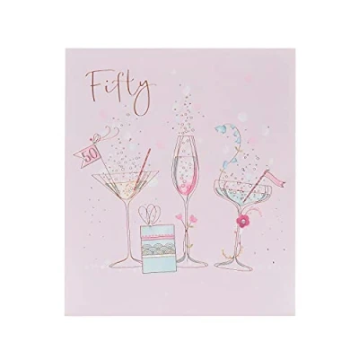 Image of UK Greetings 50th Birthday Card for Her Happy Friend
