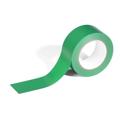 Image of DURABLE DURALINE Floor Marking Tape BASIC Self Adhesive Temporary 33 Metre Roll Quick &amp; Easy Application Perfect for Identification of Hazards Green