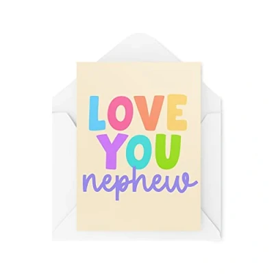 Image of Funny Novelty Greeting Cards Love You Nephew Birthday From Uncle Auntie Thinking Of Banter Joke CBH1298