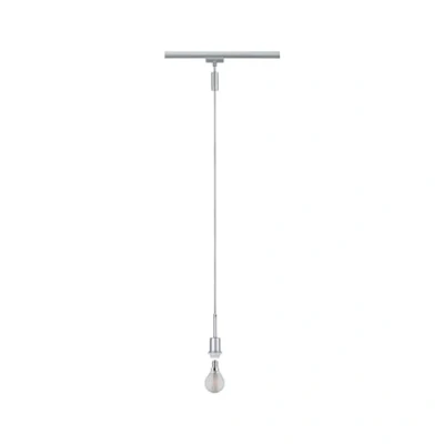 Image of Paulmann 96969 DecoSystems Basic URail pendant E14 max. 20W dimmable 230V chrome matt rail system choose any lamp