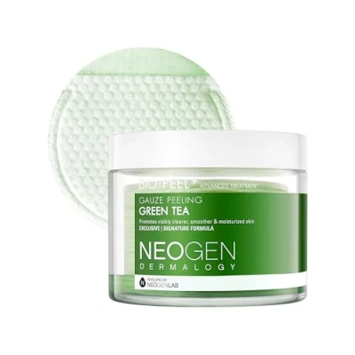 Image of DERMALOGY by NEOGENLAB Bio Peel Gauze Peeling Pads (Green Tea, 30 pads) Exfoliating &amp; Hydrating Soothing Pad with PHA Green Tea Centella Asiatica Korean Skin Care