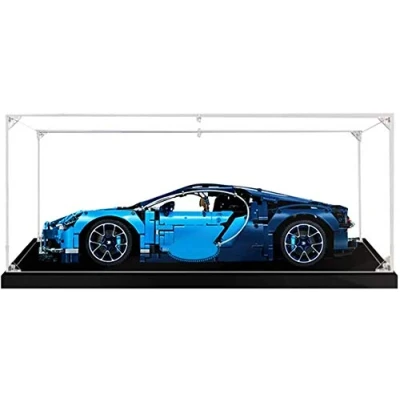 Image of ZHLY Acrylic Display Case for Lego 42083 Technic Bugatti Chiron, 2 mm Thickness, 62 x 30 20 cm, Dustproof Protection