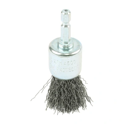 Image of 7x TIMCO Drill End Brush Crimped Steel Wire 25SEC