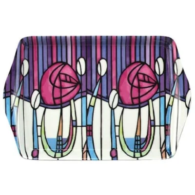 Image of R. Mackintosh Art Nouveau Melamine Small Serving Tray Geometric Abstract Design