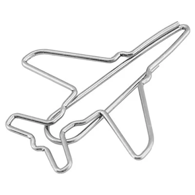 Image of 10pcs Cute Airplane Shape Paper Clips Card File Clamps Bookmark Marking Document Organizing Clip Stationery Supplies