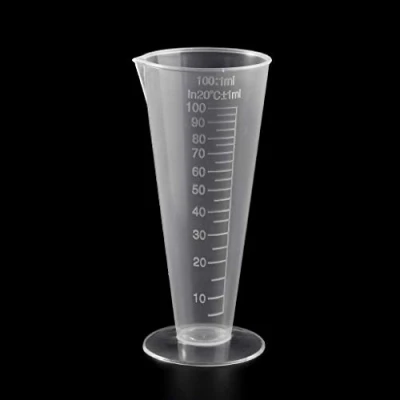 Image of 100 ML Ruseable for Measuring Cup Beaker Plastic Mixing Round Base Paint Resin Epoxy Art Kitchen Labora Cups Glass