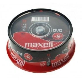 Image of Maxell DVD R 4.7GB 16x 25 Pack DVD+RW Virgins 120mm 0.74 μm 1.2 mm 1.5 cm