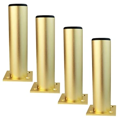 Image of Qrity 200mm Gold Furniture Legs Cabinet Feet Aluminum Alloy Kitchen Sofa Metal Table Worktop Bar TV Desk