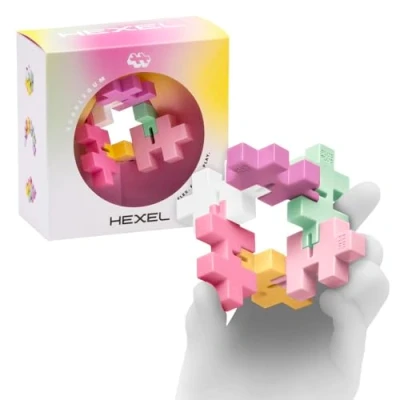 Image of Plus HEXEL Fidget Toy Toys for Kids, Ideal Sensory Autism, Anxiety and Stress, Quiet Travel Great Gift Boys Girls Bubblegum