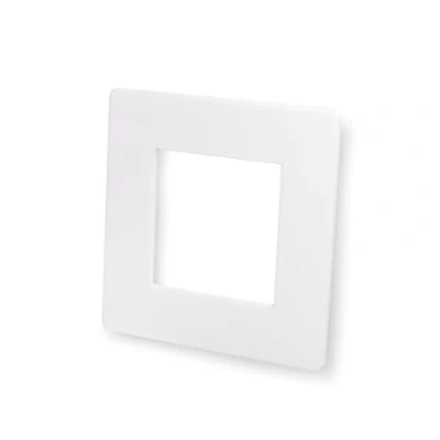 Image of Single Light Switch Surround Acrylic Finger Plate Panel Socket (White Matt)