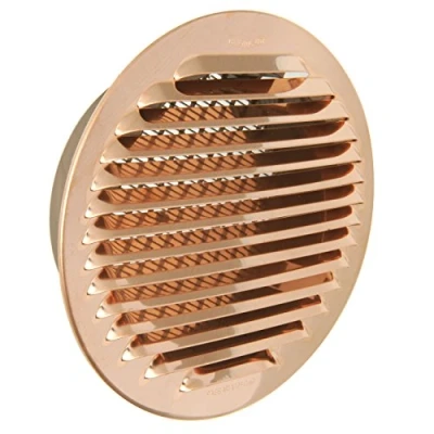 Image of La Ventilazione GTRP150R Round Ventilation Grille for Installation, Copper Coloured, ø 175 mm