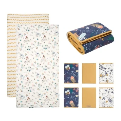 Image of Tutti Bambini Cot Bed Bundle 2 Pack Sheets, Coverlet, Wraps Our Planet