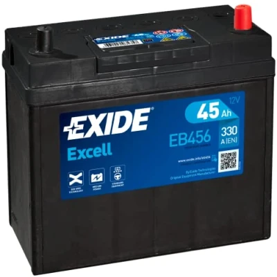 Image of 28800YZZAR Starter battery EXIDE EXCELL EB456 12V 45Ah 330A B24 Lead acid