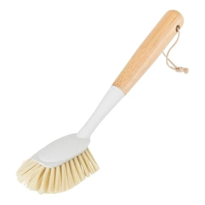 Image of VIGAR Zeroline Oblong Dish Brush Wood Sustainable Products for Tableware, lightgrey, Klein