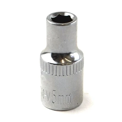 Image of 5mm 1/4&quot; Drive Shallow Metric Socket Single Hex / 6 Sided Bergen