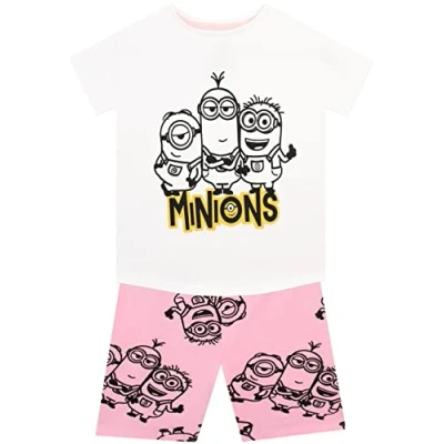 Image of MINIONS Girls Top and Shorts Set Multicoloured 8 9 Years
