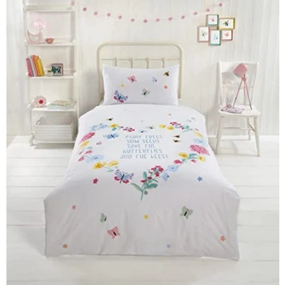 Image of Rapport Home Sustainable Butterflies &amp; Bees Duvet Set Double