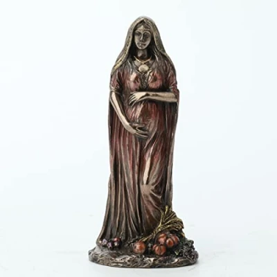 Image of Veronese Design 4 1/8 Inch Triple Goddess The Mother Pagan Wicca Resin Sculpture Bronze Finish