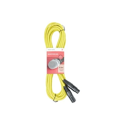 Image of Premium XLR Male Female Cable Microphone Yellow 6.0M
