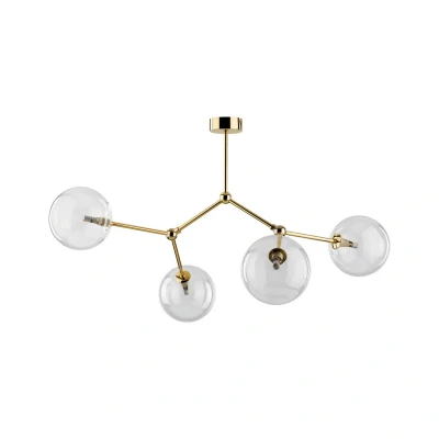 Image of Fairy Globe Multi Arm Semi Flush Ceiling Lamp Gold 55x74x50cm 4xG9