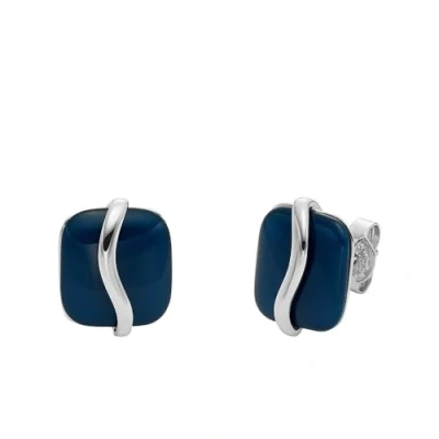 Image of Skagen Women&#039;s Sofie Sea Glass Blue Organic Shaped Stud Earrings, SKJ1810040