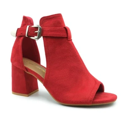 Image of Fashion Thirsty Ladies Womens Block Mid High Heels Chunky Sandals Open Toe Party Shoes Size New