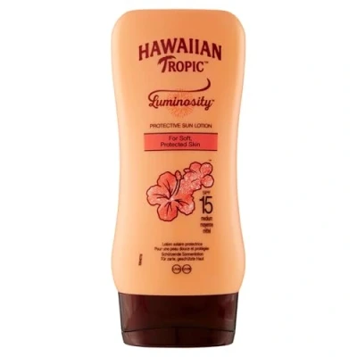 Image of HAWAIIAN Tropic Luminosity Protective Sun Lotion SPF15, 180 ml (Pack of 1)