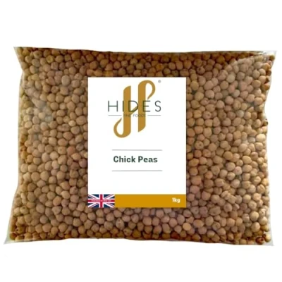 Image of Hides Fine Foods Chick Peas 1kg GMO Free Suitable for Vegetarians Cooking Soups Stews Curries Dips Salads Supports Digestive Health