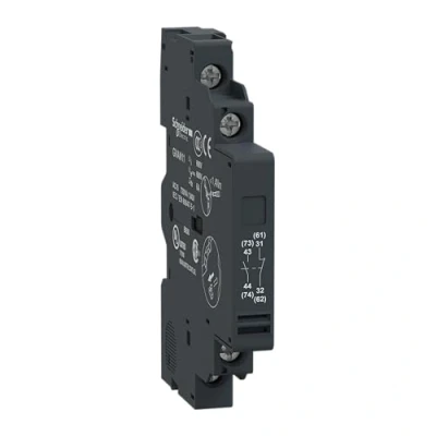 Image of Schneider Electric, TeSys GV2 and GV3 auxiliary contact block 1 NO + NC, GVAN11