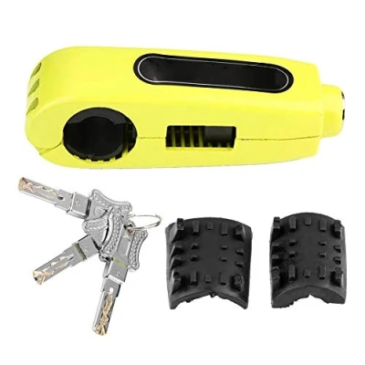 Image of Aramox Handlebar Lock, Motorcycle Brake Lever Lock Throttle Grip Anti Theft Security Universal for Motorcycle, Scooter and ATVs (Yellow)