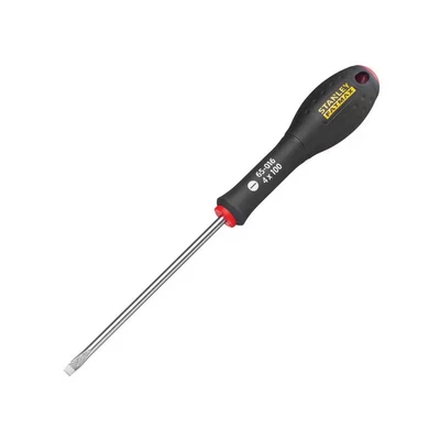Image of Stanley 0 65 016 Fat Max Screwdriver Flared 4X100Mm Black And Red
