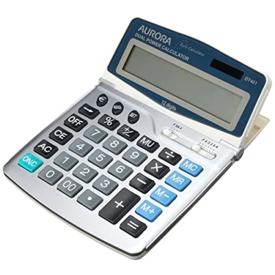 Image of Aurora DT401 Desktop Calculator (With Huge Display and Euro conversion))