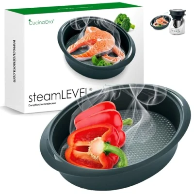 Image of CucinaOra steamLevel Thermomix Accessories Compatible With TM6 TM5 TM31 Kitchen Appliances For Varoma Utensil Aid Increases The Cooking Surface