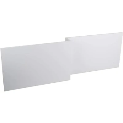 Image of Aquariss 1700mm L Shape Gloss White Wood Shower Bath Front Panel Adjustable for Bathroom Soaking Tub