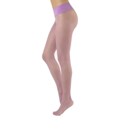 Image of CALZITALY Seamless Sheer Tights, No Seam Pantyhose, Invisible Tights Black, Skin, Blue, Violet, Red, White, Green, Blue 15 DEN S, M, L, XL, XXL Made in Italy (M Lilac)