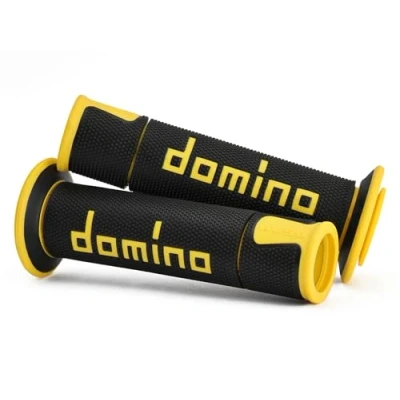 Image of DOMINO Pair of Handlebars Black/Green Racing Road