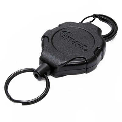 Image of KEY BAK Ratch It Retractable Ratcheting Tether with 48&quot; Cord, 10 oz. Retraction, Carabiner Attachment