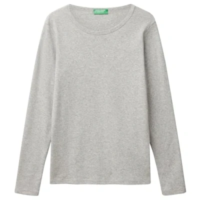 Image of United Colors of Benetton Women&#039;s T Shirt M/L 3GA2E16G0 Short Sleeve Shirt, Grigio Melange Medio 501,