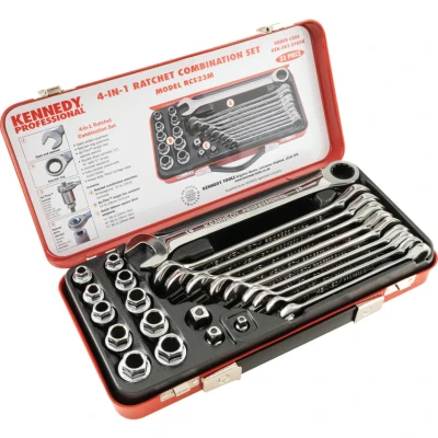 Image of Kennedy Metric Ratchet Spanner Set, 10 19mm, Set of 23