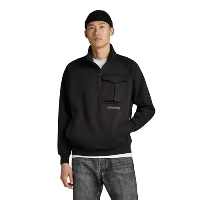 Image of G STAR RAW Men&#039;s Anorak Loose Sweater, black (dk D23893 D425 6484), L