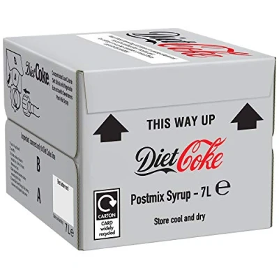 Image of Coca Cola Diet Coke Bag in Box Postmix Syrup 1x7ltr
