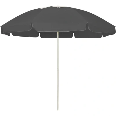 Image of vidaXL Beach Parasol Anthracite 240 cm