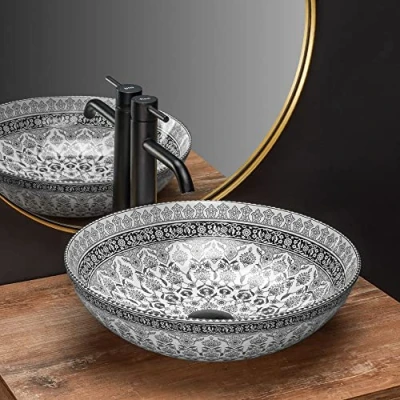Image of REA U8002 Bathroom Sink Made of Ceramic Arte Dark grey U8002, Gray