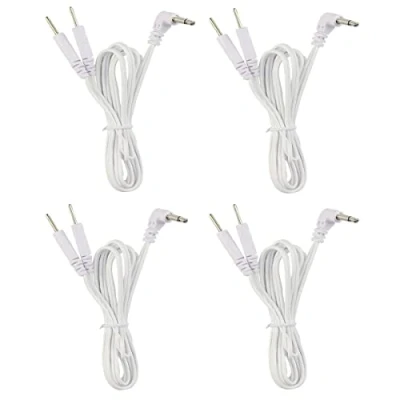 Image of TENS Wire Cable Connector DC 3.5mm Pin 2mm Connection for Unit Physiotherapy Device Pack of 4