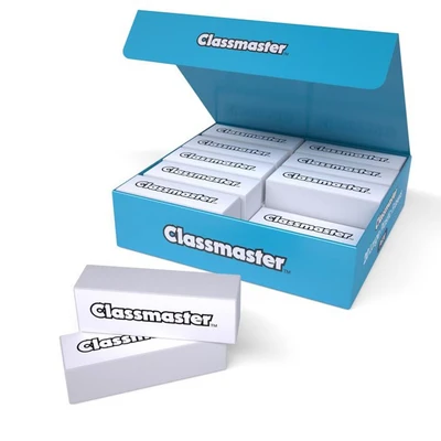 Image of Classmaster Large Plastic Pencil Erasers 20 Pieces